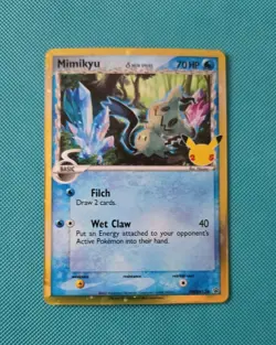 Mimikyu SWSH136 Celebrations 25th Anniversary Delta Species Black Star Promo NM - Image 1
