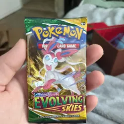 2021 Pokemon 1 Pack Sword & Shield Evolving Skies New Factory Sealed Package - Image 3