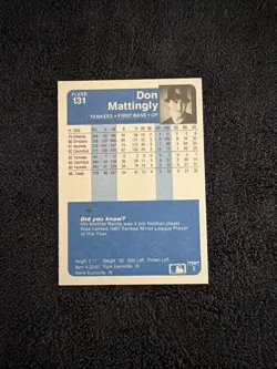 1984 Fleer #131 Don Mattingly RC New York Yankees DKL Quality - Image 4