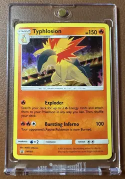 2019 Pokemon TCG Typhlosion - Black Star Promo Cosmos Holo - SM185 - Sun & Moon - Image 1