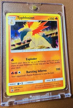 2019 Pokemon TCG Typhlosion - Black Star Promo Cosmos Holo - SM185 - Sun & Moon - Image 3