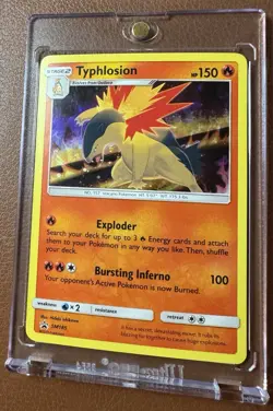 2019 Pokemon TCG Typhlosion - Black Star Promo Cosmos Holo - SM185 - Sun & Moon - Image 4