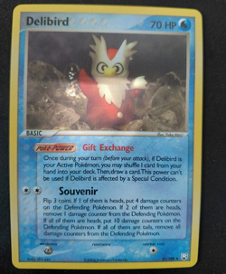 Pokemon TCG Delibird 21/109 Team Rocket Returns Rare English 2004 70 HP Basic - Image 1