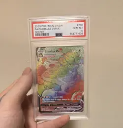 Pokemon 2020 SWSH Sword & Shield Snorlax VMAX 206/202 Secret FA Holo PSA 10 - Image 1