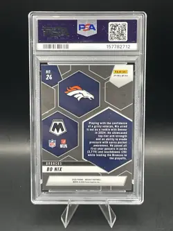 2025 Panini Mosaic BO NIX Montage White Prizm #10/25 Jersey Match PSA 9 Mint - Image 5