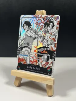 One Piece Card Game Luffy & Ace ST30-001 Alt Art Leader NM - Image 1