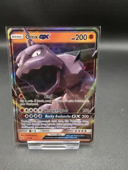 Pokemon TCG Onix GX 36/68 Full Art Holo Rare Card Hidden Fates Genuine NM Card - Image 1