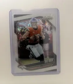 Panini 2025 Prizm Bo Nix White Disco Prizm Denver Broncos Football - Image 1