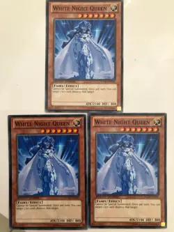 Yugioh White Night Queen WGRT-EN045 Common NM x3 Play Set - Image 1