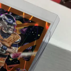 2025 Topps Chrome Cosmic Bo Nix Star Fractor 10/25 Orange COLOR AND JERSEY MATCH - Image 4