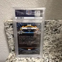 Topps 2024 Cosmic Chrome Bo Nix Star Command Blue Moon /99 SC-7 PSA 9 - Image 4
