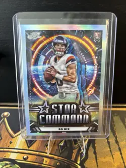 Topps 2024 Topps Cosmic Chrome Bo Nix Star Command RC Insert #SC-7 Broncos - Image 1