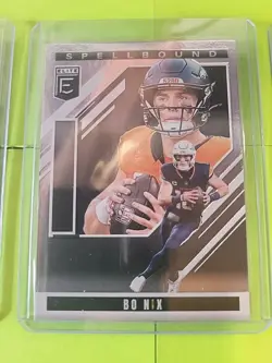 2025 Panini Donruss Elite Spellbound Bo Nix Set Denver Broncos LAVENDER - Image 4