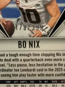 2025 Panini Phoenix - BO NIX #83 Red Winter /399 - BRONCOS - Image 3