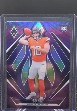2024 Panini Phoenix - Rookies Bo Nix #159 Purple (RC) - Image 1