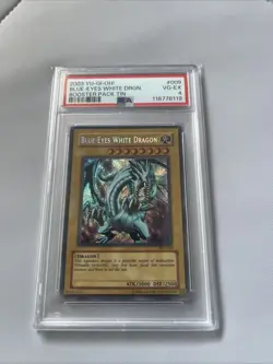 Blue-Eyes White Dragon BPT-009 Secret Rare 2003 Yugioh Collector’s Tin PSA 4 - Image 1