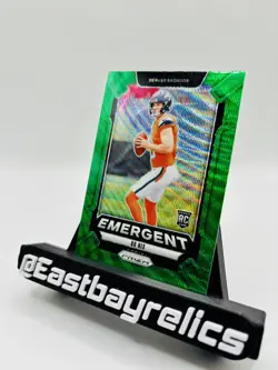 2024 Panini Prizm #3 BO NIX Emergent Rookie Green Wave Prizm DEN Broncos - Image 3