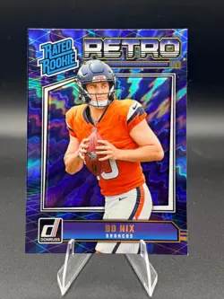 2024 Donruss #19 Bo Nix RC Rated Rookies Retro - Image 1