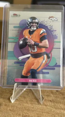 Topps Finest 2025 Bo Nix Denver Broncos Uncommon #130 NFL Football Card - Image 1