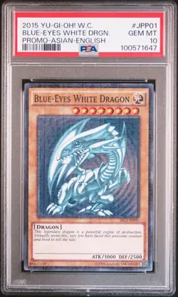 2015 YU-GI-OH! WORLD CHAMP PROMO ASIAN-ENGLISH BLUE-EYES WHITE DRAGON PSA 10 - Image 1