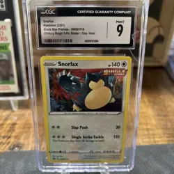 Snorlax SWSH119 SWSH: Sword & Shield Promo Cards Holo CGC MT9 - Image 1