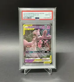 Pokemon 2019 Unified Minds Mewtwo & Mew GX 71/236 TAG TEAM Holo PSA 10 - Image 1