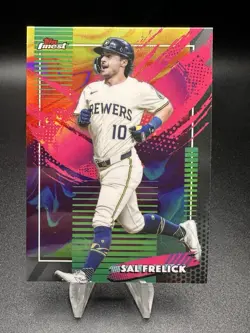 2026 Topps Finest Sal Frelick RARE Oil Spill Refractor BREWERS #194 - Image 1