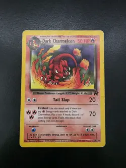Pokemon - Dark Charmeleon W Stamp - 32/82 WOTC hp damaged - Image 1