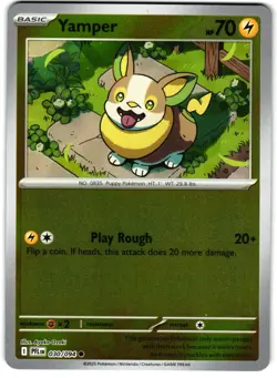 Yamper [Reverse Holo] 30/94 Pokemon ME: Phantasmal Flames - Image 1
