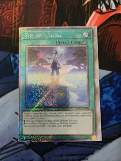 Sol and Luna RA02-EN068 Platinum Secret Rare 1st Edition NM Yu-Gi-Oh Miscut - Image 1