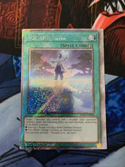 Sol and Luna RA02-EN068 Platinum Secret Rare 1st Edition NM Yu-Gi-Oh Miscut - Image 3