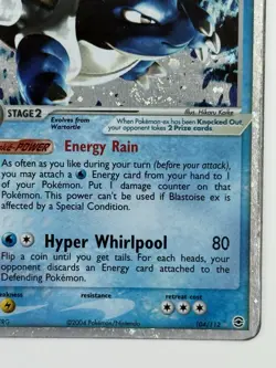 Pokemon TCG Blastoise ex 104/112 Fire Red & Leaf Green Holo Silver Border - Image 4