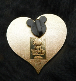 AUTHENTIC DISNEY TINKER BELL CAPTAIN HOOK HAPPY VALENTINE'S DAY PIN - Image 2