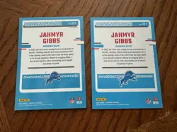 Panini 2023 Donruss Optic Jahmyr Gibbs Holo Prizm Rated Rookie Lot(2) #331 Lions - Image 2