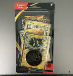 Pokemon TCG Mega Evolution—Pitch Black Blister Pack 1 Booster, 3 Promo, Coin - Image 1
