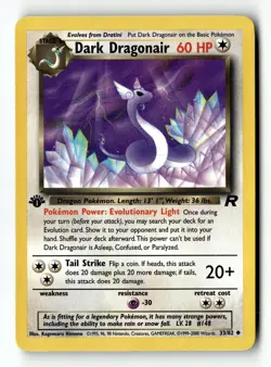 Pokemon Card Dark Dragonair 1st Edition LP Team Rocket 33/82 - Image 1