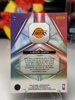 2023-24 Panini Prizm Prizmatic LeBron James Los Angeles Lakers NBA HOF PHL #9 - Image 2