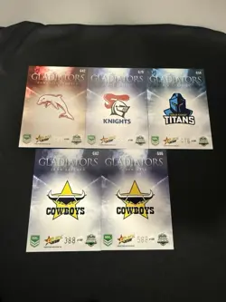 Select 2026 NRL League Heroes Gladiators 5-Card Lot G42 G54 G79 G82 G86 - Image 2