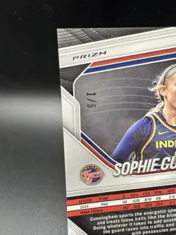 2025 Panini Prizm WNBA Sophie Cunningham Black Gold Prizm /5 Fever 1ST ON PRINT - Image 3