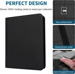 Premium 1000+ Pockets Card Binder,16 Pockets Trading Card Binder Ringless Side L - Image 5