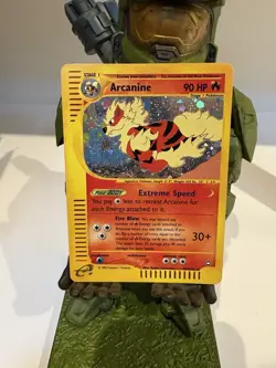 Pokemon Arcanine Aquapolis Holo Rare H2/H32 Card NM LP - Half Swirl - Image 2