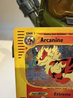 Pokemon Arcanine Aquapolis Holo Rare H2/H32 Card NM LP - Half Swirl - Image 4