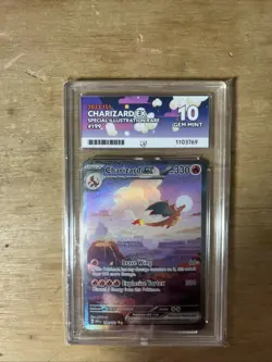 Pokemon TCG Charizard Ex 199/165 151 SIR Ace 10 Gem Mint - Image 3