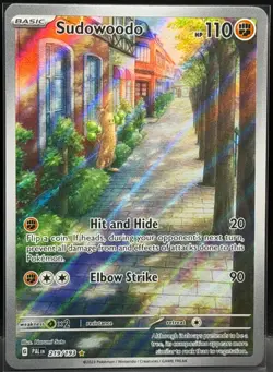 2023 Pokemon Paldea Evolved Sudowoodo 219/193 Illustration Rare IR Holo - Image 1