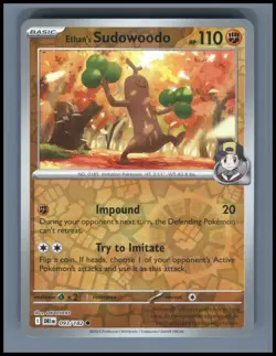 Ethan's Sudowoodo 093/182 Common Destined Rivals Pokemon Reverse Holo Near Mint - Image 1