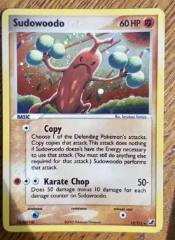 Pokemon Sudowoodo 15/115 Holo Rare Card, Unseen Forces - Image 1