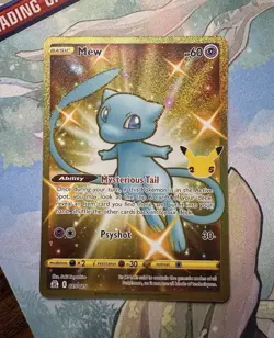 Shiny Mew 025/025 Gold Secret Rare - Celebrations Pokemon 25th Anniversary NM - Image 1