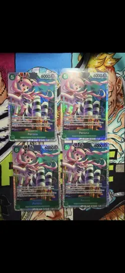 Perona #OP14-033 Azure Sea's Seven SR Foil English PLAYSET One Piece TCG Card - Image 1