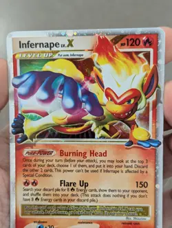 Pokemon Card 2007 INFERNAPE LV.X Holo DP10 Diamond & Pearl Black Star Promo LP - Image 2