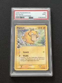 Pokemon TCG EX Holon Phantoms Psyduck Non-Holo 81/110 PSA 9 - Image 1